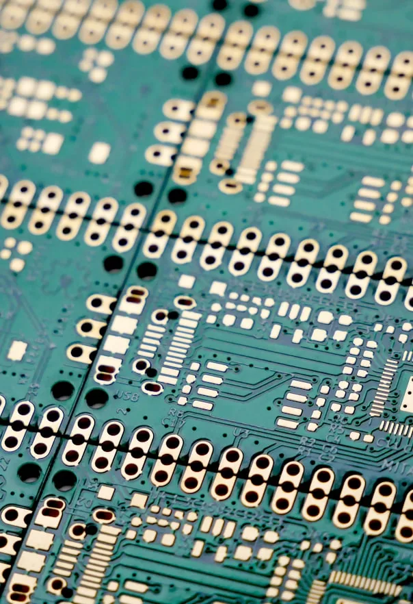 Printed circuit boards used in embedded hardware development.
